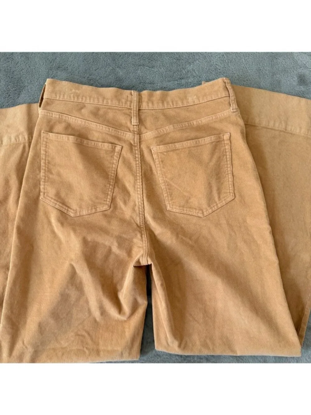J Crew Tan Wide Leg Corduroy High Rise Pants Trousers Womens size 6 28